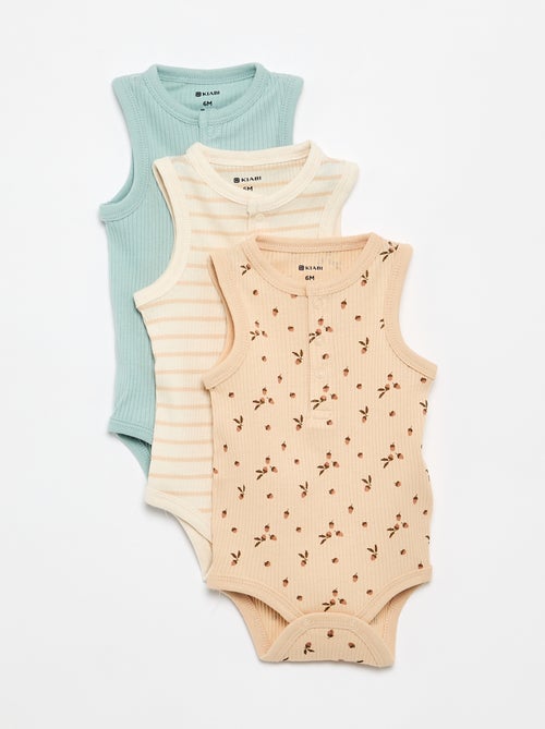 Set van 3 mouwloze bodies - Kiabi