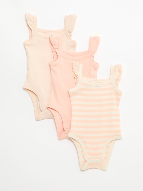 Set van 3 mouwloze bodies - Kiabi