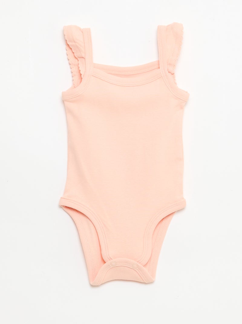 Set van 3 mouwloze bodies Oranje - Kiabi