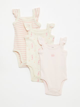 Set van 3 mouwloze bodies