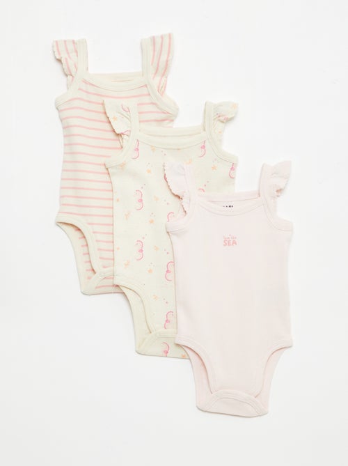Set van 3 mouwloze bodies - Kiabi