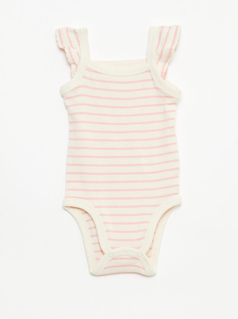 Set van 3 mouwloze bodies Rose - Kiabi