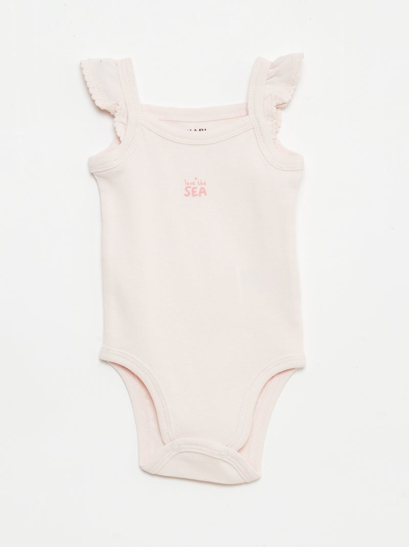 Set van 3 mouwloze bodies Rose - Kiabi