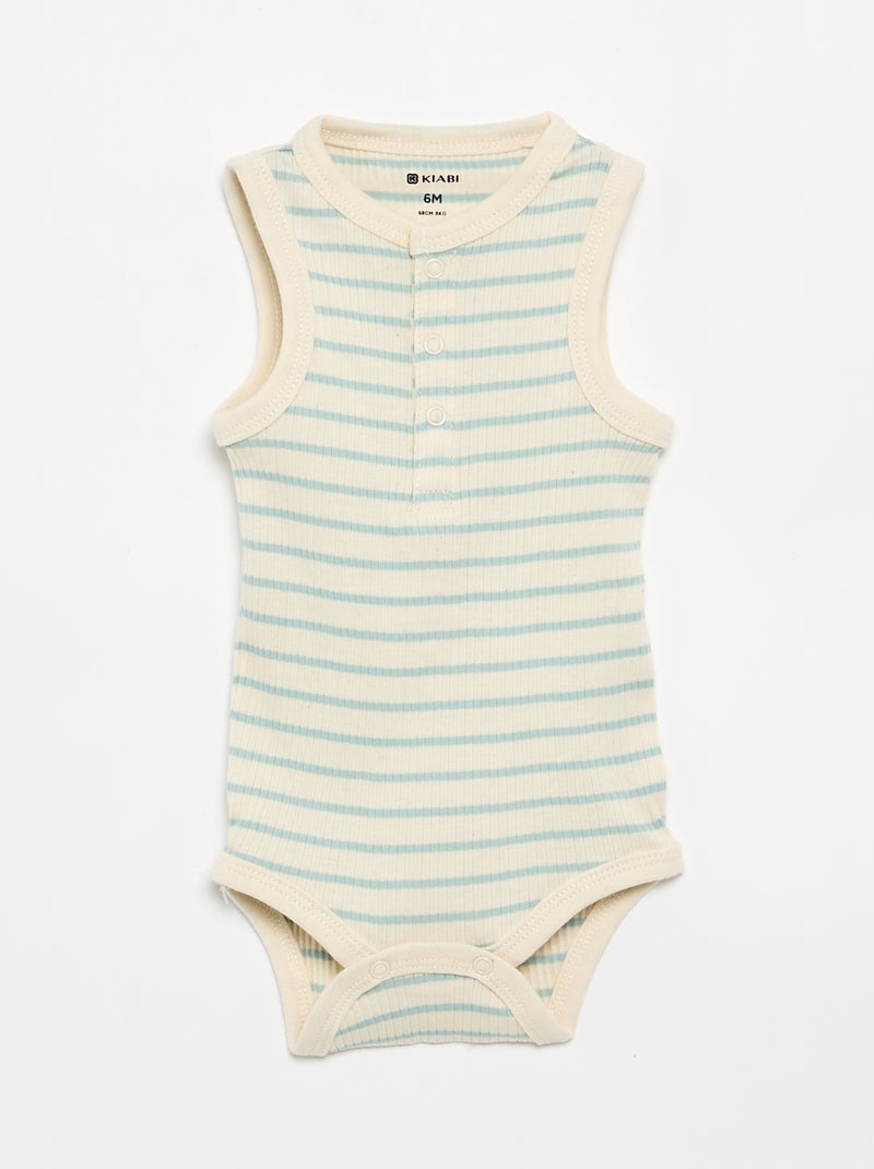 Set van 3 mouwloze bodies Wit - Kiabi
