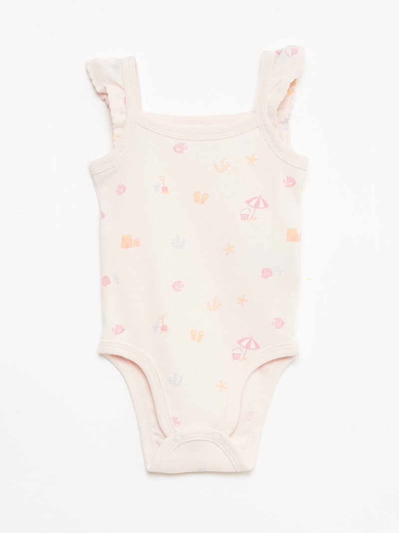 Set van 3 mouwloze rompertjes Rose - Kiabi