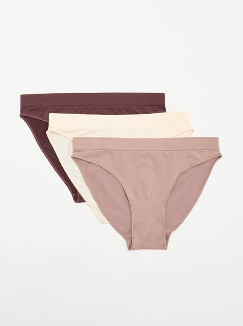 Set van 3 naadloze slips - Kiabi