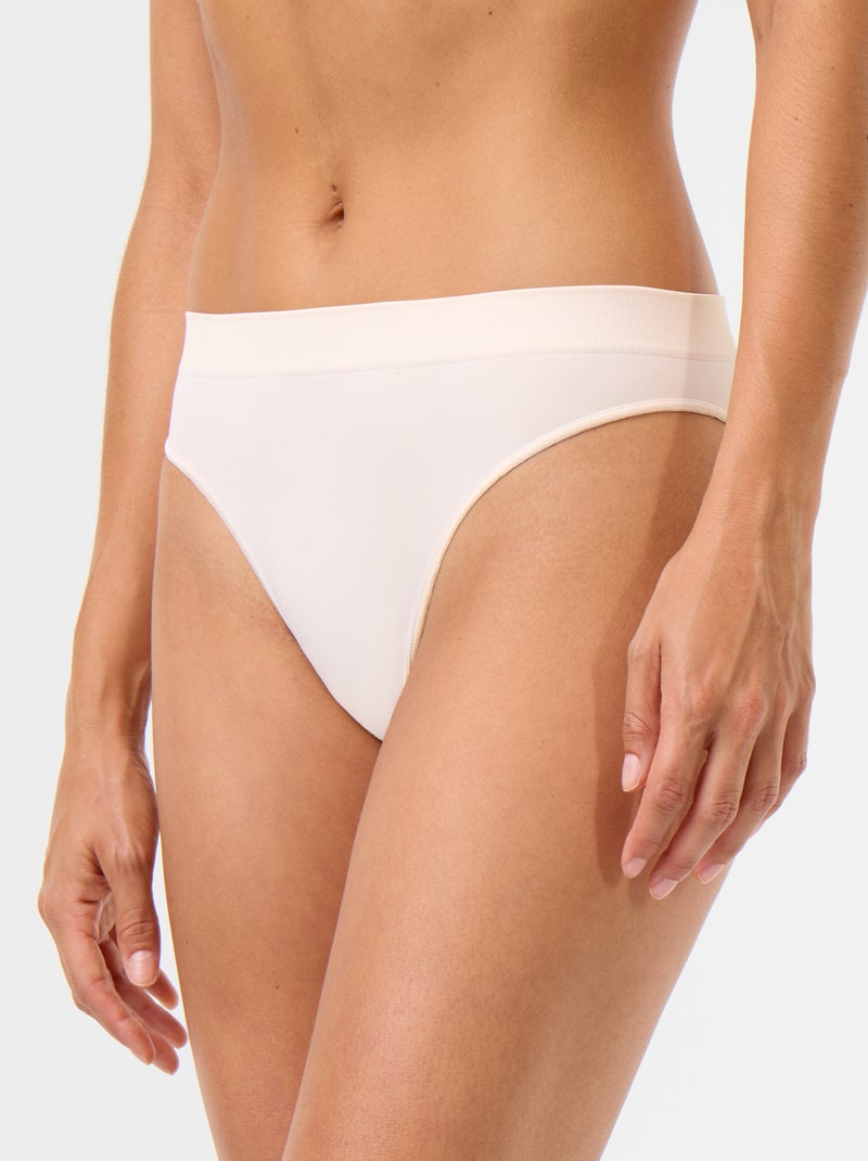 Set van 3 naadloze slips Paars - Kiabi