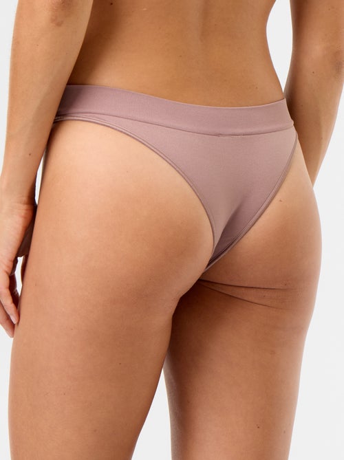 Set van 3 naadloze tanga's - Kiabi Set van 3 naadloze tanga's - Kiabi