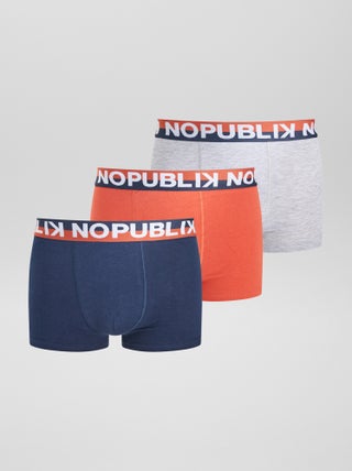 Set van 3 'No Publik'-boxershorts