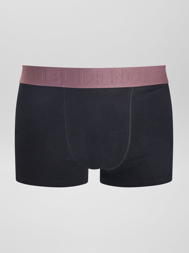 Set van 3 'No Publik'-boxershorts ZWART - Kiabi