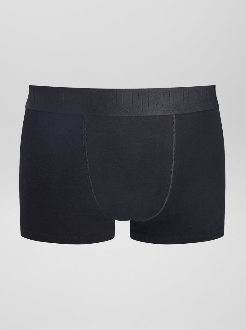 Set van 3 'No Publik'-boxershorts ZWART - Kiabi