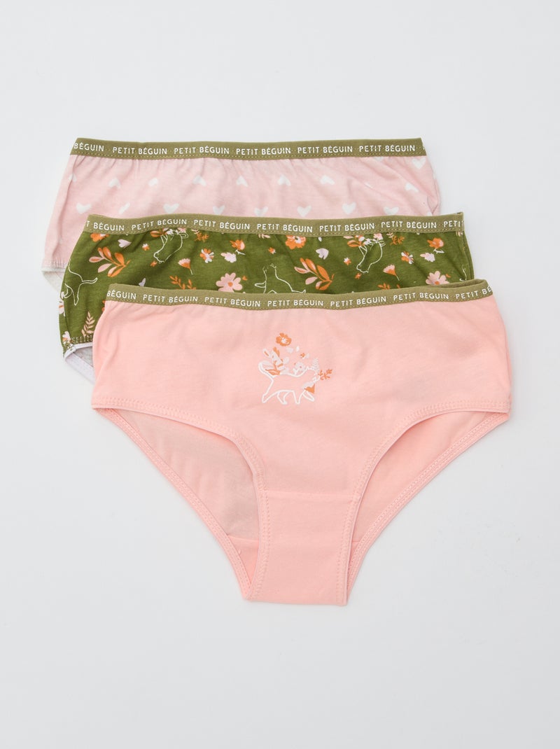 Set van 3 onderbroekjes met print 'Petit Béguin' Biege - Kiabi