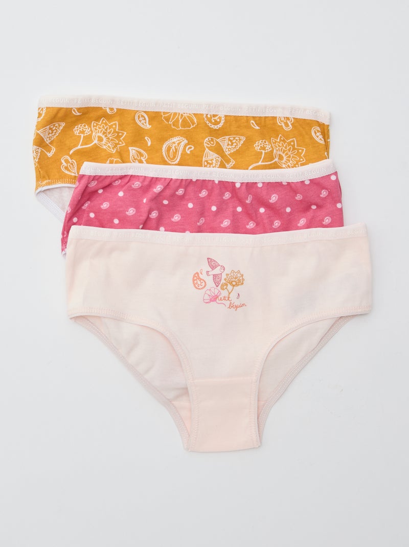 Set van 3 onderbroekjes met print 'Petit Béguin' Biege - Kiabi