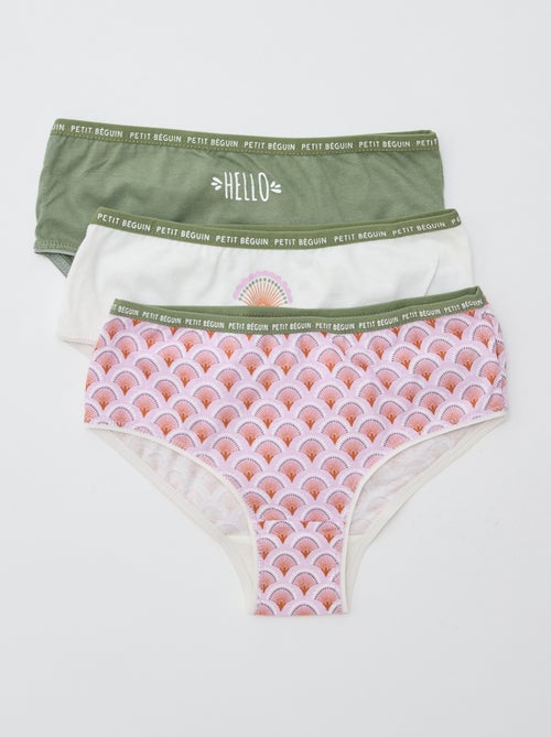 Set van 3 onderbroekjes met print 'Petit Béguin' - Kiabi