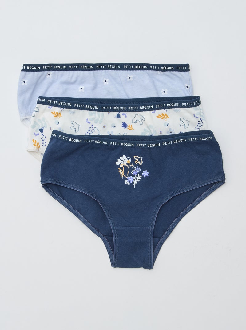 Set van 3 onderbroekjes met print 'Petit Béguin' Biege - Kiabi