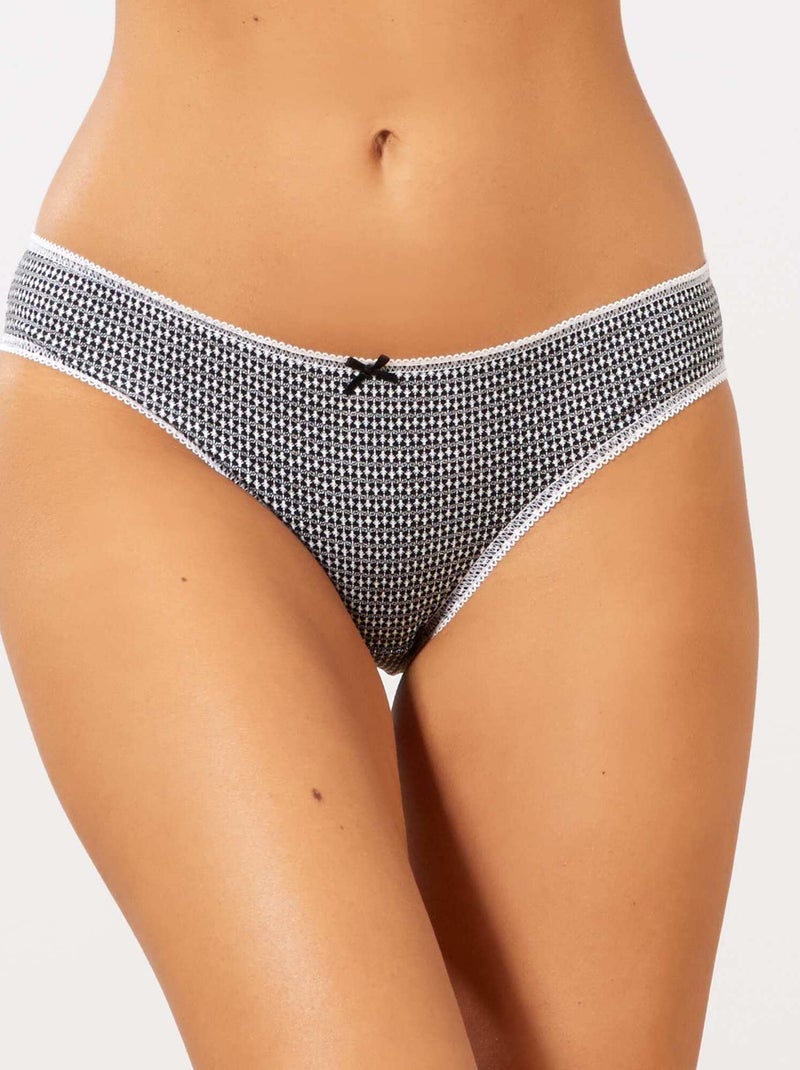 Set van 3 onderbroekjes wit/zwart  - Kiabi