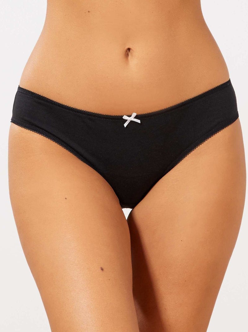 Set van 3 onderbroekjes wit/zwart  - Kiabi