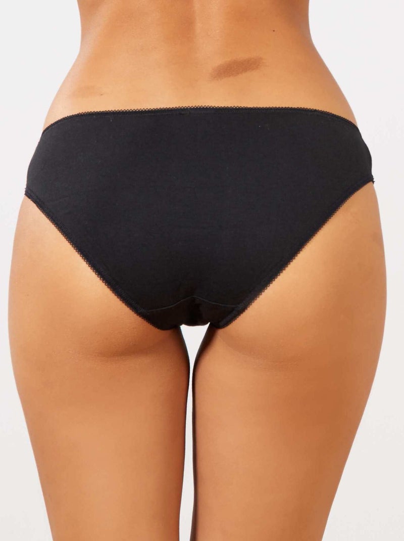 Set van 3 onderbroekjes wit/zwart  - Kiabi