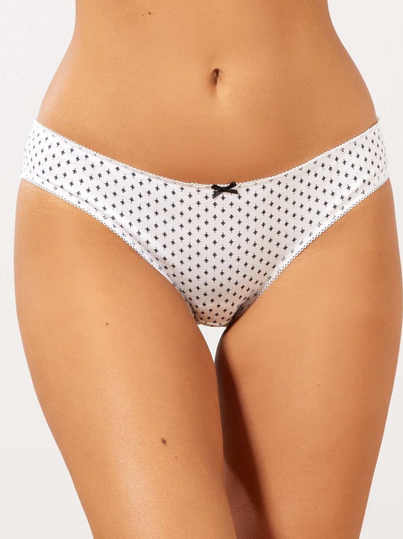 Set van 3 onderbroekjes wit/zwart  - Kiabi