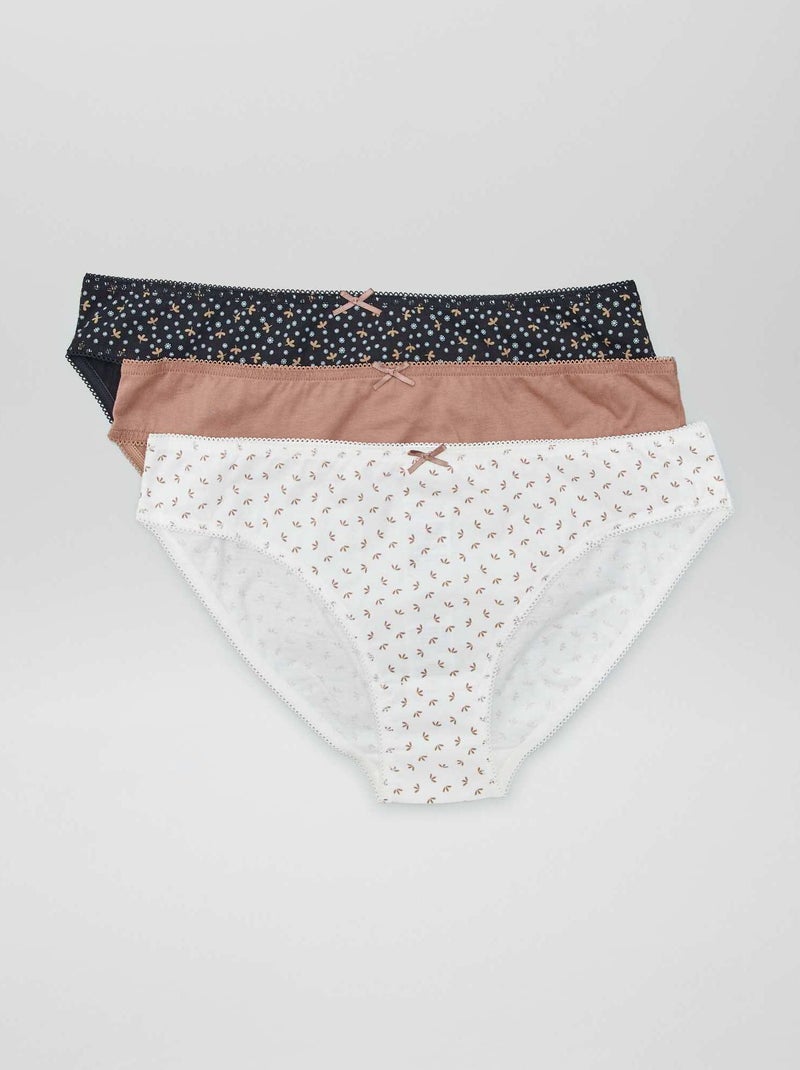 Set van 3 onderbroekjes ZWART - Kiabi