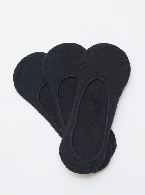 Set van 3 paar effen sneaker sokken - Kiabi