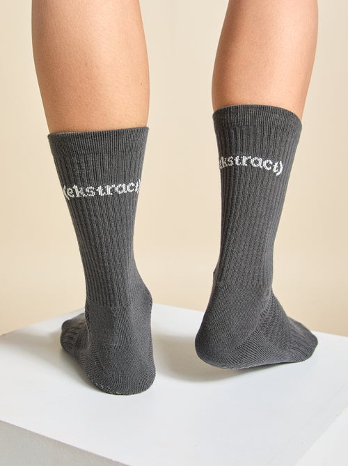 Set van 3 paar (ekstract) antislip sokken van katoen - Kiabi