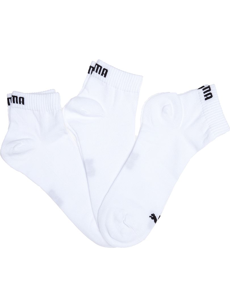 Set van 3 paar korte 'Puma' sokken wit - Kiabi