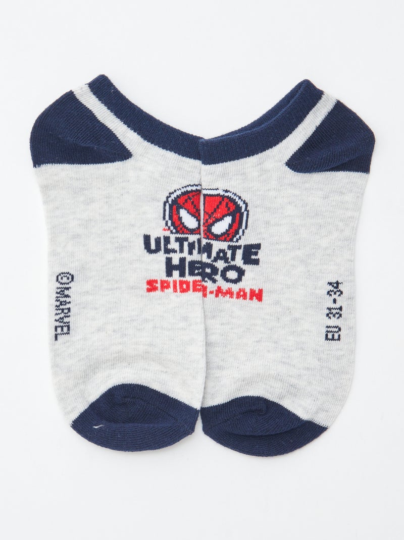 Set van 3 paar onzichtbare sokken 'Spider-Man' 'Marvel' BLAUW - Kiabi