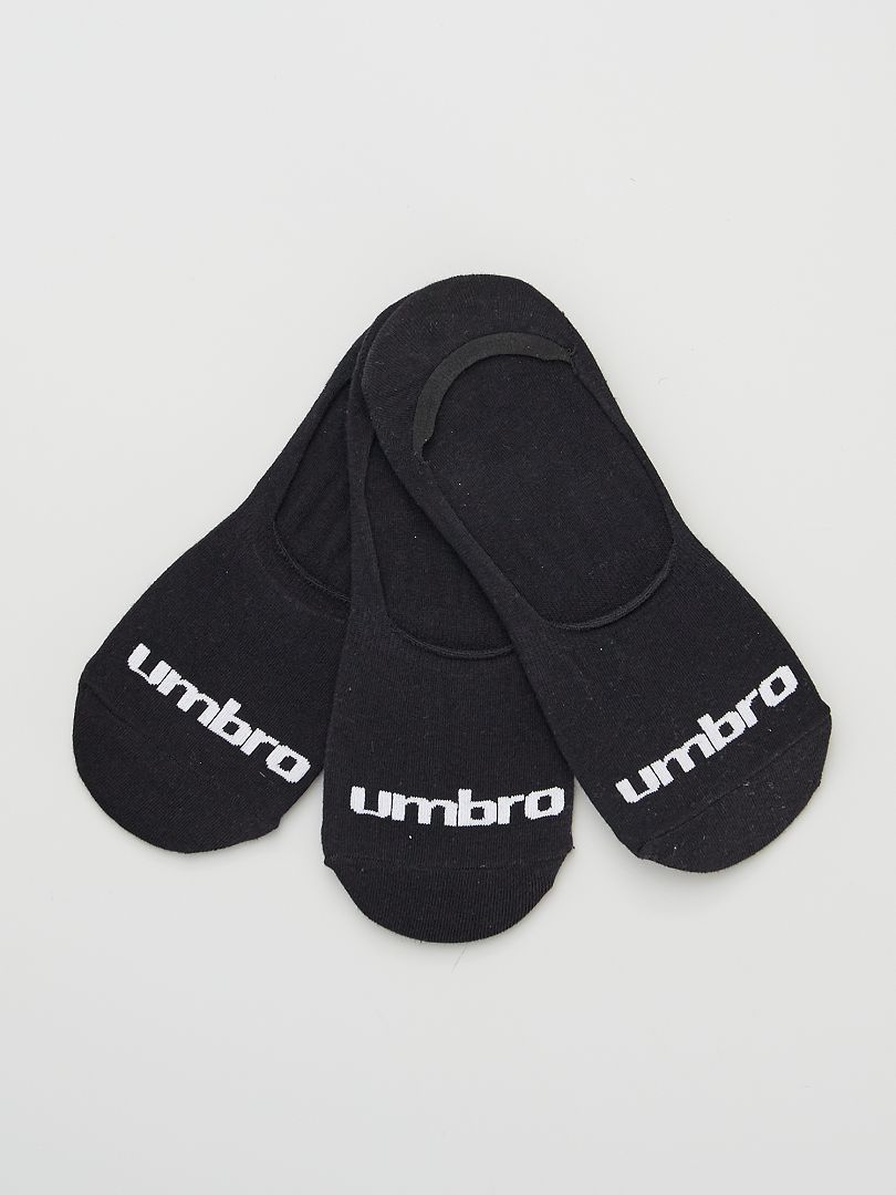 Set van 3 paar onzichtbare sokken 'Umbro' ZWART - Kiabi