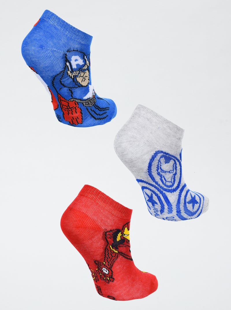 Set van 3 paar sokken 'Avengers' 'Marvel' Blauw - Kiabi