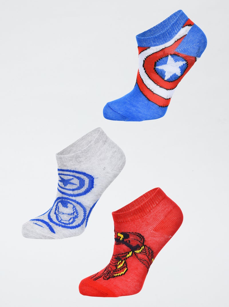 Set van 3 paar sokken 'Avengers' 'Marvel' Blauw - Kiabi