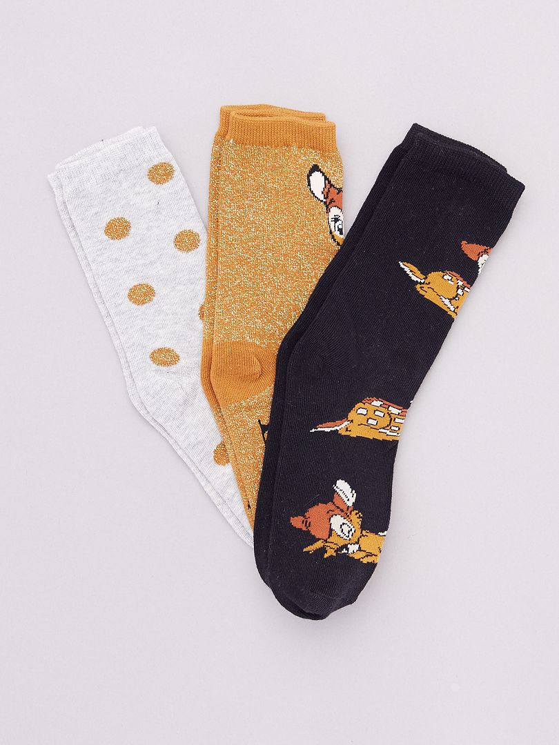 Set van 3 paar sokken 'Disney' Beige - Kiabi