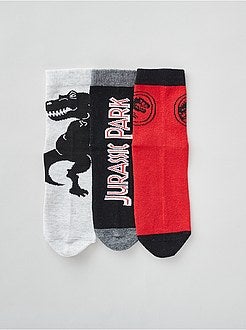 Set van 3 paar sokken 'Jurassic Park' - Kiabi