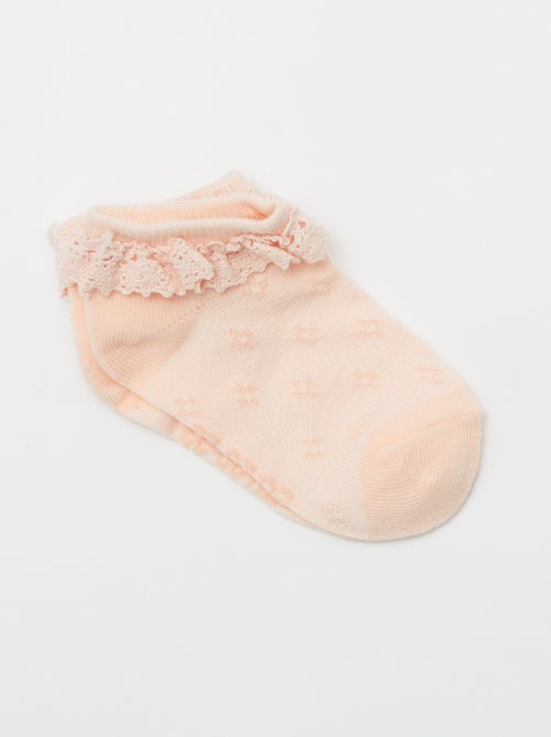 Set van 3 paar sokken met ruches - Kiabi