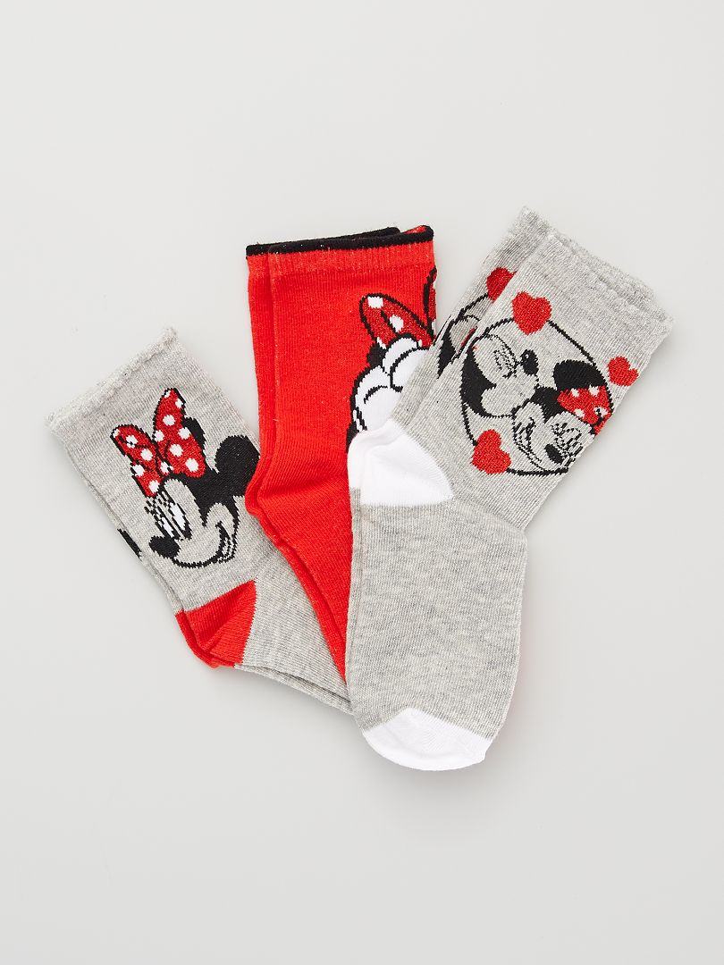 Set van 3 paar sokken 'Minnie' van 'Disney' ROOD - Kiabi