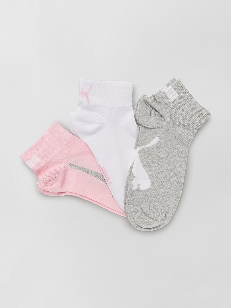 Set van 3 paar sokken 'Puma' roze - Kiabi