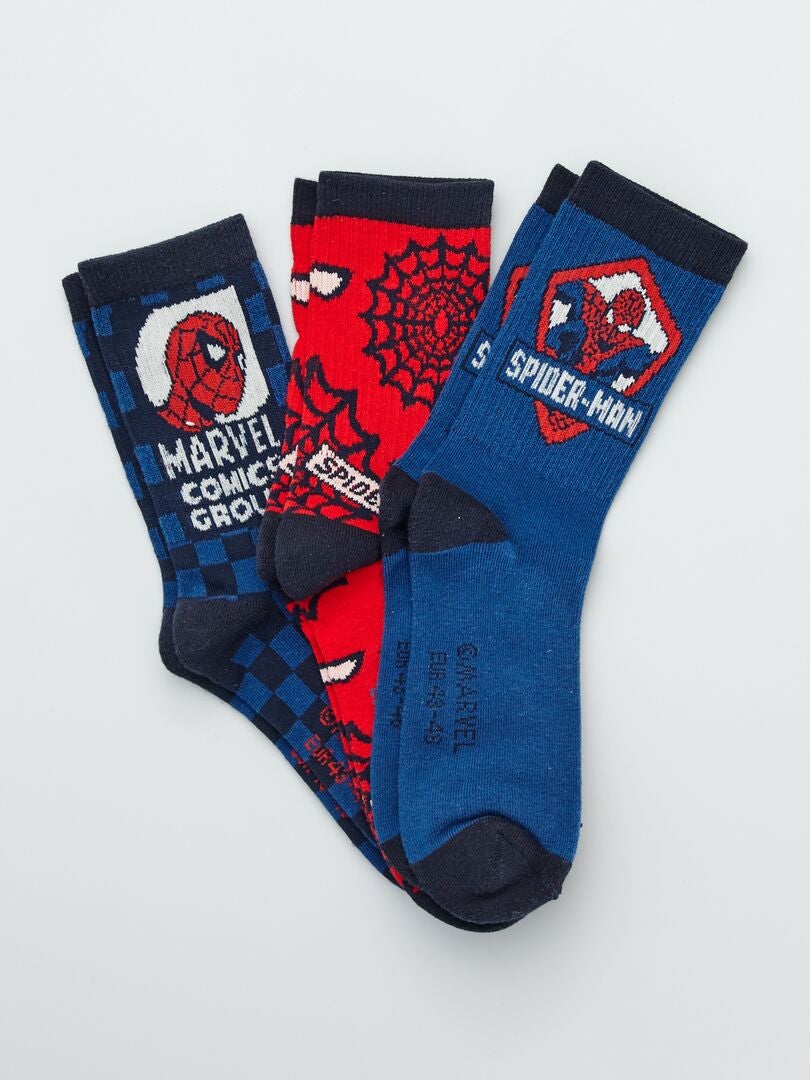 Set van 3 paar sokken 'Spider-Man' ROOD - Kiabi