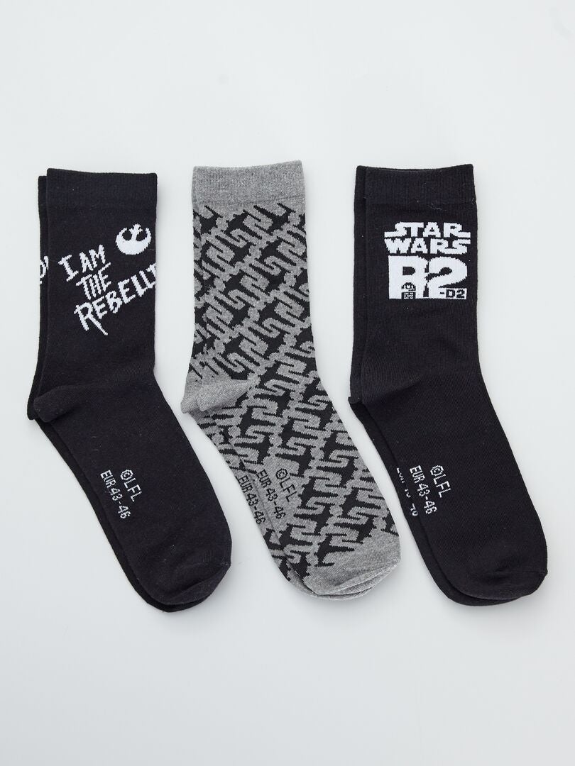 woensdag indruk Politiebureau Set van 3 paar sokken 'Star Wars' - WIT - Kiabi - 4.00€