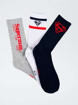 Set van 3 paar sokken 'Superman'