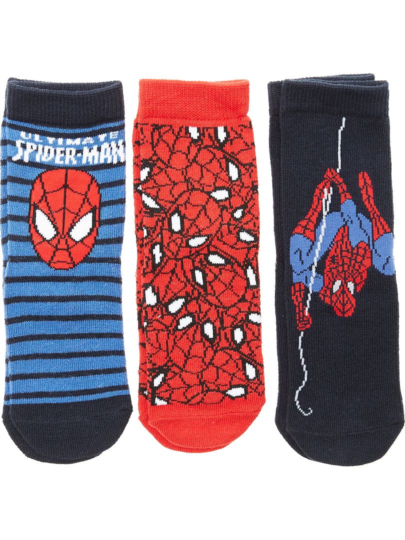 Set van 3 paar sokken van 'Spider-Man' rood - Kiabi