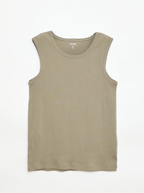 Set van 3 rib tanktops - Kiabi