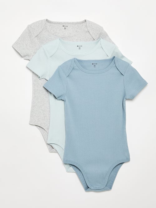 Set van 3 ribstoffen bodies - gemakkelijk aan te trekken collectie - Kiabi Set van 3 ribstoffen bodies - gemakkelijk aan te trekken collectie - Kiabi