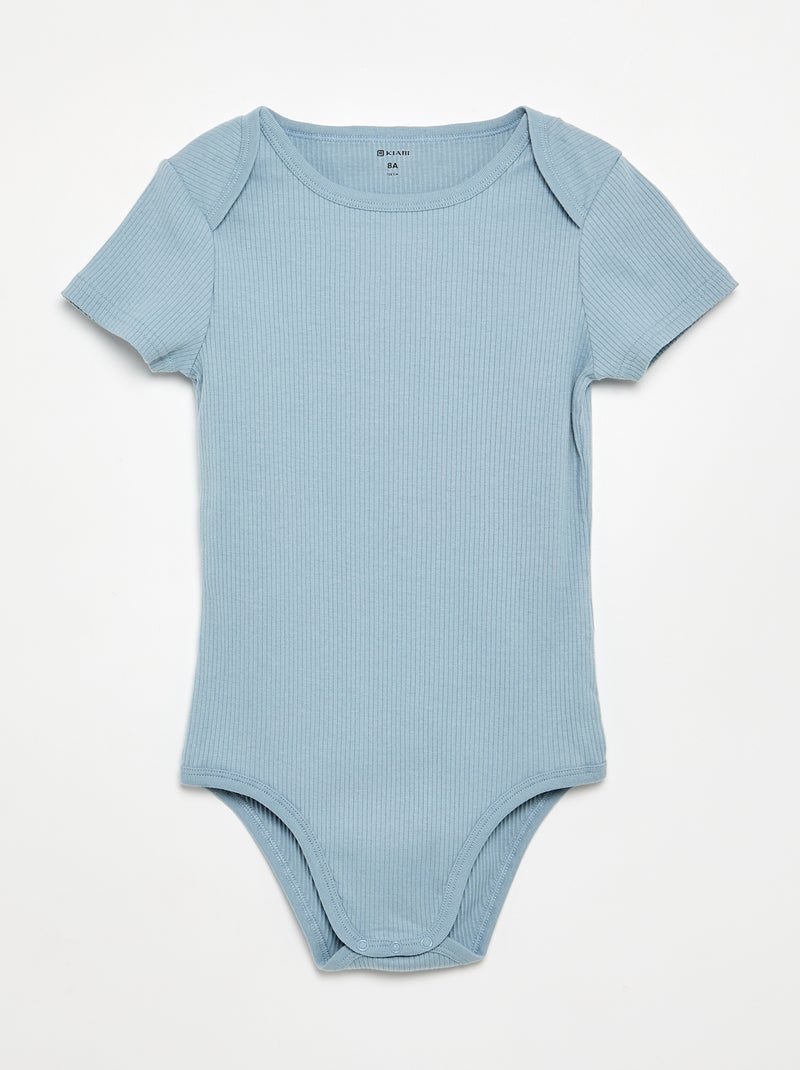 Set van 3 ribstoffen bodies - gemakkelijk aan te trekken collectie Blauw - Kiabi