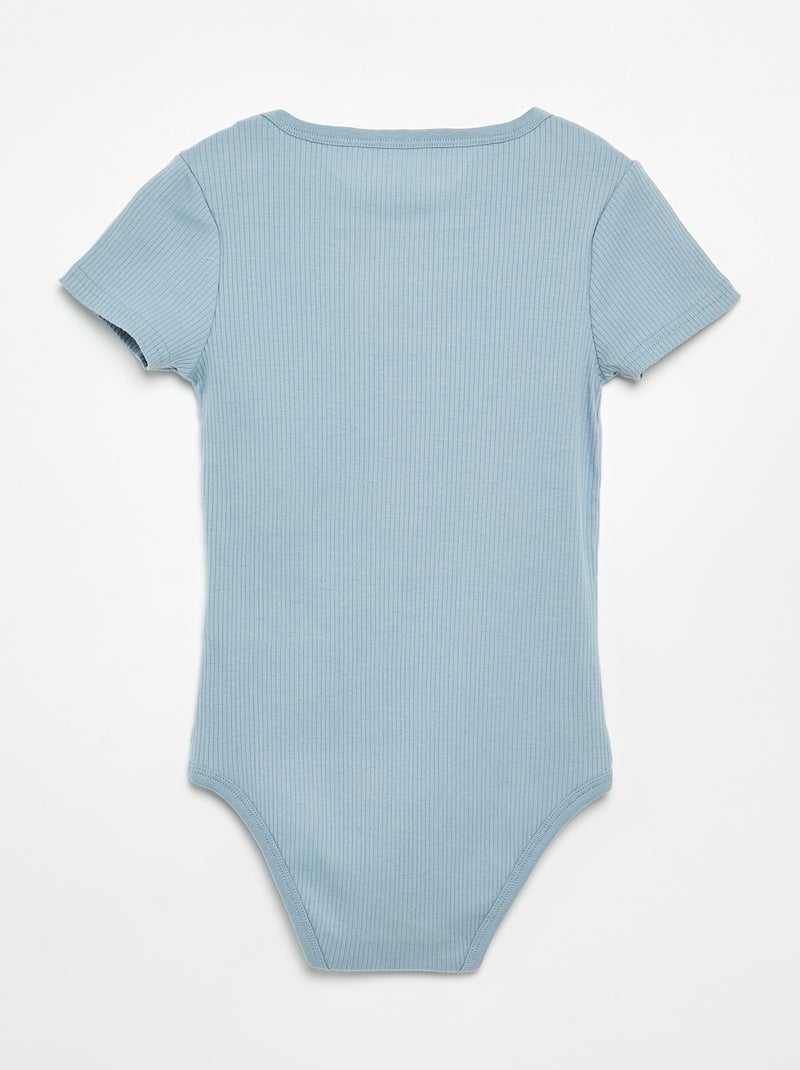 Set van 3 ribstoffen bodies - gemakkelijk aan te trekken collectie Blauw - Kiabi