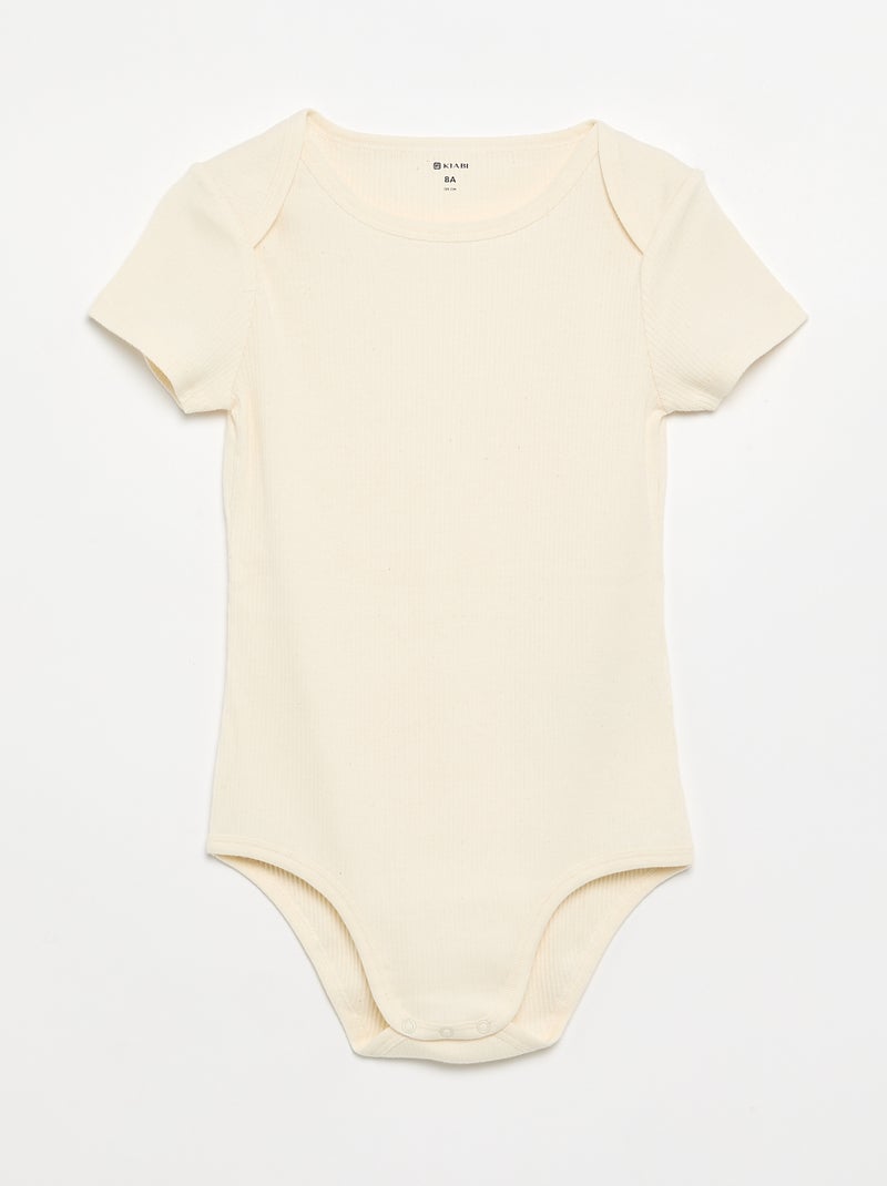 Set van 3 ribstoffen bodies - gemakkelijk aan te trekken collectie Rose - Kiabi