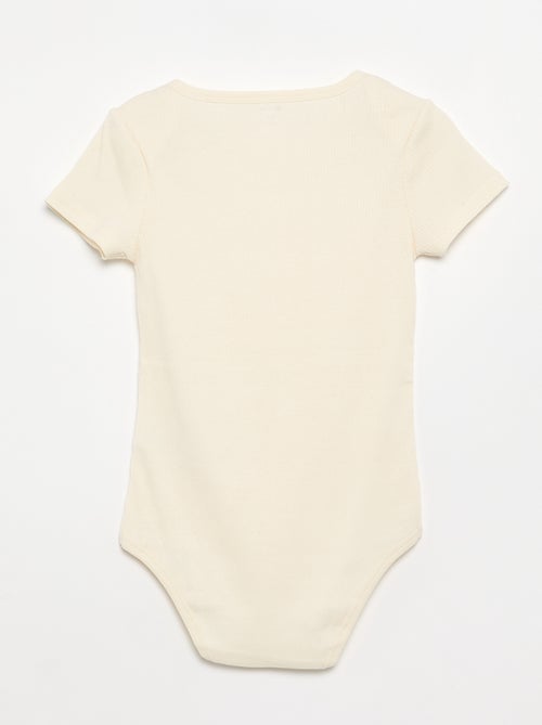 Set van 3 ribstoffen bodies - gemakkelijk aan te trekken collectie - Kiabi Set van 3 ribstoffen bodies - gemakkelijk aan te trekken collectie - Kiabi