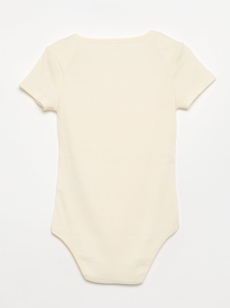 Set van 3 ribstoffen bodies - gemakkelijk aan te trekken collectie Rose - Kiabi