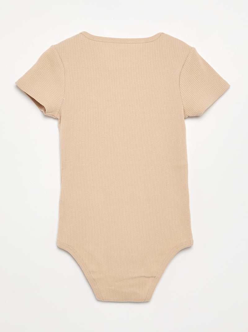 Set van 3 ribstoffen bodies - gemakkelijk aan te trekken collectie Rose - Kiabi