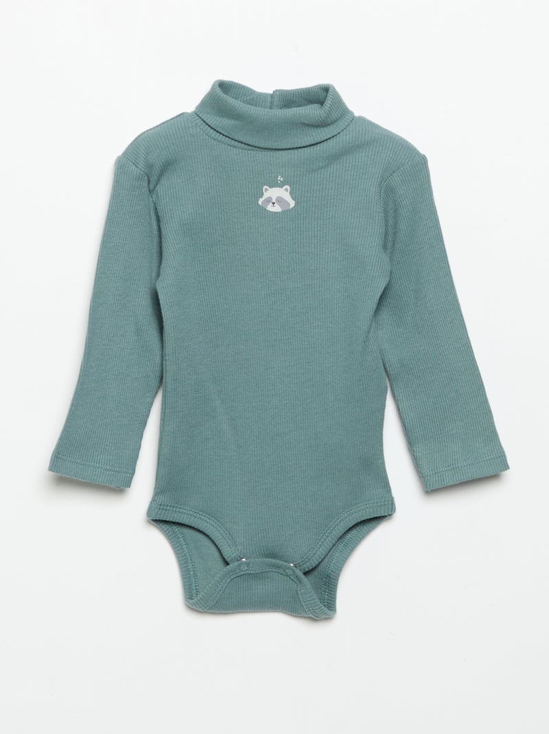Set van 3 rompertjes met col Blauw - Kiabi