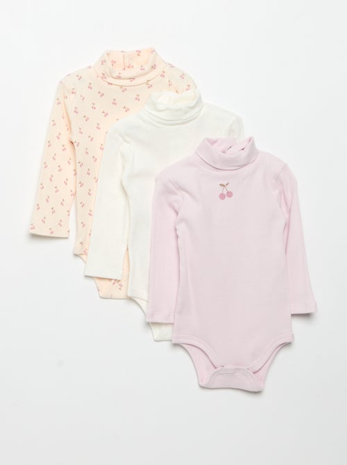 Set van 3 rompertjes met colkraag - Kiabi Set van 3 rompertjes met colkraag - Kiabi